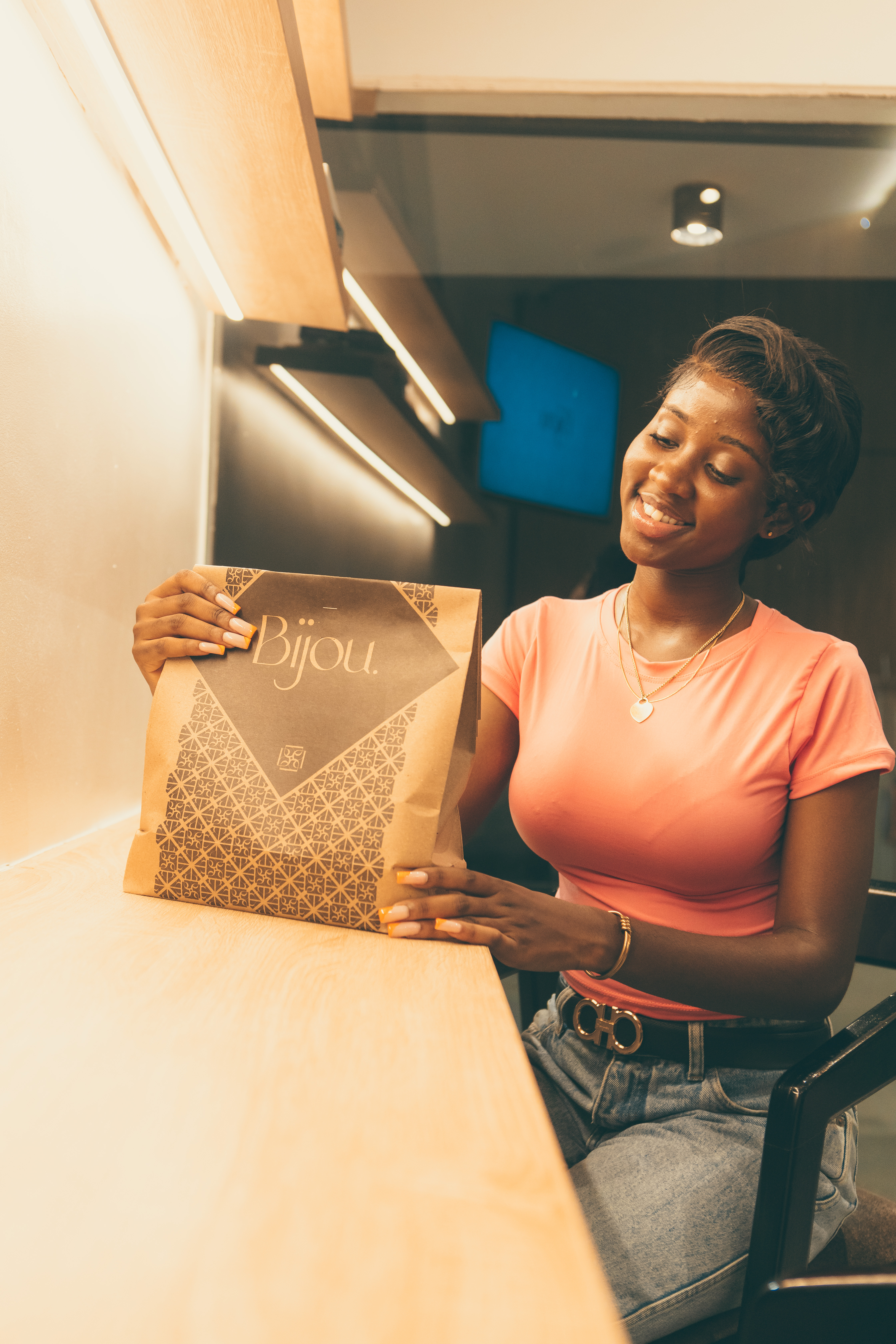 Happy customers dining